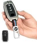 Coll of Fest Metal Silicon Key Cover Compatible with Toyota Fortuner | Fortuner Legender | Innova Hycross | Invicto 3 Button Smart Key Special Feature Visible in Low-Light Conditions