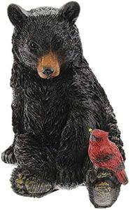 Black Bear and Cardinal Friend Figurine