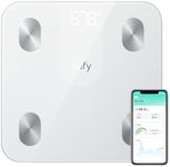 eufy by Anker Smart Scale A1 Compact Digital Scale with Bluetooth, with 12 Measurements, Weight/Body Fat/BMI, Fitness Body Composition Analysis, lbs/kg -White