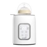 Bottle Warmer 8-in-1 Fast Baby Milk Warmer and Steriliser with LCD/Timer, Warms Evenly, Food Warmer&Defrost BPA-Free Warmer Display Accurate Temperature Control for Breastmilk