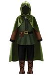 ReliBeauty Kids Archer Costume Boys Girls Hunter Costume with Cape,Green 12/160