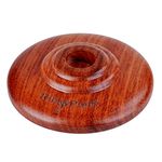 KingPoint Solid Wood Cello Endpin Rest Non-slip Stopper Anchor Protector in Cello Shape 3 Holes Holder (Round- Rosewood)