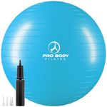 ProBody Pilates Ball Exercise Ball, Yoga Ball Chair, Multiple Sizes Stability Ball Chair, Gym Grade Birthing Ball for Pregnancy, Fitness, Balance, Workout and Physical Therapy Ball (Teal, 65cm)