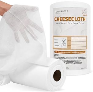 1 Roll Cheese Cloth for Straining 100% Natural Cotton Reusable Cheese Cloths for Cooking, Bleached Cheesecloth Table Runner for Wedding, Decoration, Polishing, Straining(1x70 Yard, Grade 40)