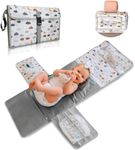 Portable Baby Changing Pad XL-Waterproof Folding Changing Pad Ideal as Gift for Newborn-The Diaper Changing Pad is a Detachable Bag with 6 Pockets as a Toiletry Bag for Baby Items