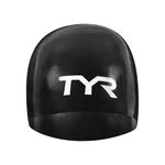 TYR Competitor Racing Swim Cap for Adults, Color-Black