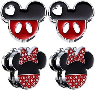 Pangpai Cute Car Hooks 4 Pcs, Rhinestones Car Organizer Interior Accessories, Car Dashboard Decorations Hook for Grocery Bags Umbrellas Handbag Purse