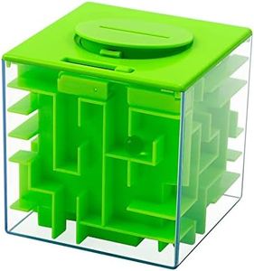 ThinkMax Money Maze Puzzle Box for Kids and Adults, Perfect Money Holder Maze Puzzle Gift Box (Green)