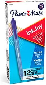 Paper Mate InkJoy 100RT Retractable Ballpoint Pens, Medium Point, Blue, Box of 12 (1951253)
