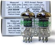 Riverstone Audio - Tested/Matched Pair (2 Tubes) 7-Pin JAN 5654W Fully-Tested Vacuum Tubes - Upgrade for 6AK5 / 6J1 / 6J1P / EF95 - JAN 5654W Platinum Grade Pair