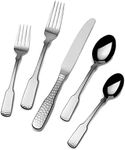 Towle 5192120 Hammersmith 45-Piece 18/10 Stainless Steel Flatware Set with Hostess Serveware, Service for 8