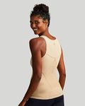 Tommie Copper Women’s Lower Back Support Tank I UPF 50, Breathable Muscle Compression Support for Everyday, Nude, Small