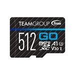 TEAMGROUP GO Card 512GB Micro SDXC UHS-I U3 V30 4K for GoPro & Drone & Action Cameras High Speed Flash Memory Card with Adapter for Outdoor, Sports, 4K Shooting, Nintendo-Switch TGUSDX512GU303