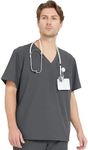 Ubon Men's V Neck Scrubs Top Stretc