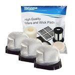 HQRP 3-Pack Dust Cup Filters Compatible with Shark VX33 SV769 SV780 SV760 Series Cordless Hand Vac Handheld Vacuums, Part XF769 XSB726N Replacement