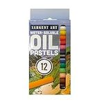 Sargent Art Water Soluble Oil Pastels, 12 Color Artist Set