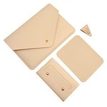 Benfan Laptop Sleeve 13 Inch Compatible with New 2024 MacBook Air 13, New MacBook Pro 13, Dell XPS 13 with Small Pouch, Mouse Pad and Cord Organizer, Color Beige