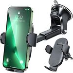 APPS2Car Car Phone Holder Windscreen Mount, 【Extendable arm】【Upgraded clip】【Powerful Suction】 Universal Mobile Phone Holder Compatible for iPhone,Samsung Galaxy and More