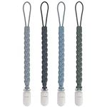 Stylish Silicone Pacifier Clips 4-P
