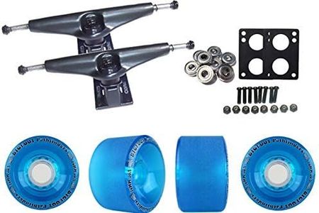 TGM Skateboards Core Black Longboard Trucks Bigfoot Wheels Package 70mm Pathfinders (Blue, 7.0 inch)