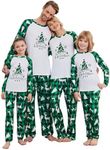 Ekouaer Christmas Pajamas Set Family Matching Sleepwear Cotton Kids PJs Pants Set