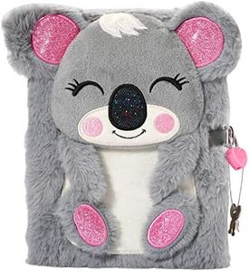 YOYTOO Koala Diary for Girls with Lock and Keys, Plush Koala Journal Notebook for Kids, Secret Lock Diary with 160 Lined Pages for Writing Drawing, Koala Gifts for Girls