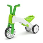 Chillafish Bunzi 2-in-1 Toddler Balance Bike and Tricycle, Ages 1 to 3 Years Old, Adjustable Lightweight First Gradual Balance Bike with Silent Non-Marking Wheels, Lime