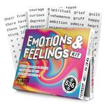 Poetry Tiles - 536 Emotion and Feeling Word Magnets for Refrigerator Stories and Poems - Fun Magnetic Word Tiles for Joy, Happiness, and Self Expression for Adults and Kids