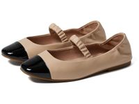 Cole Haan Women's Yvette Ballet Flats, Porcelain Leather/Black Patent Leather, 2.5 UK