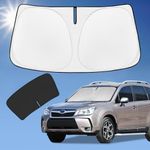 ZOIBV for Subaru Forester 2013-2018 Sun Shade Sunshade Windshield Cover, 240T Fabric 4-Layer Front Window Shade Custom Fit Forester Crossover, Base, Premium, Sport, Limited Sun Visor