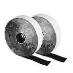 Aongray Hook and Loop Tape, 5M*2.5cm Self Adhesive Sticky Tape,Strong Sticky Heavy Duty Hook Loop Tape Reusable Double Sided Sticky Tape Roll (5M Black)