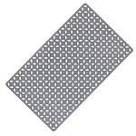 WELTRXE Bathtub Mat, Anti Slip Bathroom Mat, Flexible Rubber Shower Mat, Odorless for Home Hotel, Strong Suction Cups and Drain Hole, Machine Washable, Safe for Elder Kids, 70 x 40cm, Clover, Grey