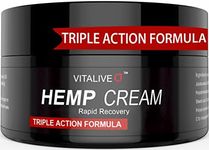 Hemp Cream Fast & Effective Extra Strong for Muscle & Joint - Natural Hemp Oil, Arnica, Turmeric - Cruelty Free - Premium Grade Formula - VITALIVE 60g