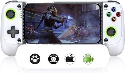 Mocagen Mobile Controller for iPhone/Android Support Phone Case, Led Light, Hall Effect Sticks, Handheld Gaming Phone Controller, Portable Bluetooth Controller for iPhone