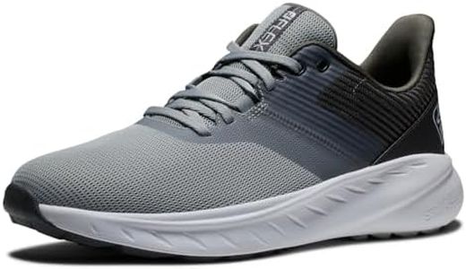 FootJoy Men's FJ Flex Golf Shoe, Grey/Charcoal, 11 Wide