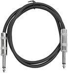 Seismic Audio - SASTSX-2-2 Foot TS 1/4" Guitar, Instrument, or Patch Cable Black