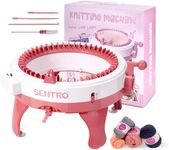 Knitting Machine/Knitting Machine 48 Needles Knitting Looms & Boards with Needle Arranging Device/Smart Weaving Loom Knitting with Row Counter Double Knitting Machines for Adults or Kids (with Wool)