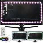 Power Practical LED Strip Lights Backlight, USB Light Strips w/Remote for 15 Ambient Color Bias Lighting Options & 10 Brightness Modes, for TV/Computer Decor/Indoor Use, Size (30"-40" TV)