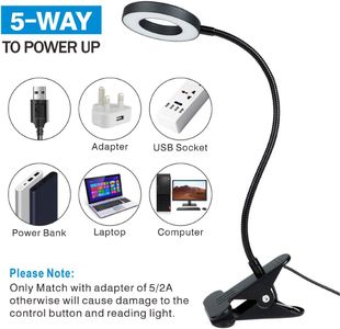 KNAMKY USB LED Desk Lamp – Adjustable Black Table Light