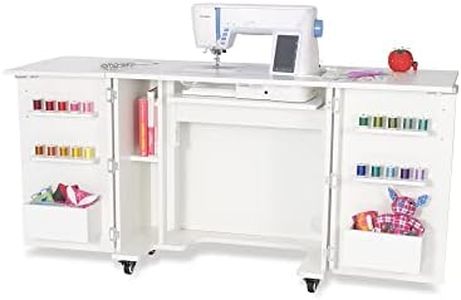 Arrow Sewing Kangaroo Bandicoot Sewing and Quilting Cabinet with Lift, Living Room, Color-Ash White