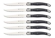 MasterClass Steak Knive Set of 6, Stainless Steel, 1.2 x 1.6 x 23 cm ( 0.5 x 0.6 x 9"), Silver