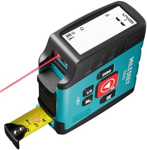 MILESEEY DT20 Digital Laser Tape Measure,131Ft Laser Distance Meter & 16Ft Digital Tape, Rechargeable, 1/16" Accuracy, Large Backlit Display, Ft/In/M/CM/MM Units, Area Volume for Home DIY Construction