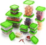 Scorpeon 17-Piece BPA-Free Food Storage Container Set with Leak-Proof Lids - Stackable, Microwave, Dishwasher & Freezer Safe - Various Sizes for Kitchen Organization and Meal Prep