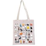 G2TUP Bunny Lover Gift Type of Rabbits Tote Bag Bunnies Owner Handbag Rabbit Lover Gift Rabbit Fan Gift (Type of Rabbits HB)