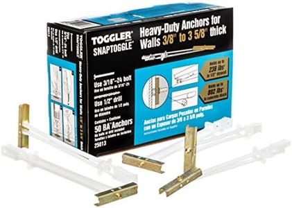 TOGGLER SNAPTOGGLE BA Toggle Anchor, Zinc-Plated Steel Channel, Made in US, 3/8" to 3-5/8" Grip Range, For 3/16"-24 UNC Fastener Size (Pack of 50)