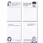 DUGUTUL 4 Funny Novelty Memo Pads,4 x 5.5 in(10x14cm),200 sheets,Coworker Gifts for Women,Funny Notepads for Office,Women Office Note Pad,Perfect Novelty gift for Boss,Coworker,Friend or Family(A)