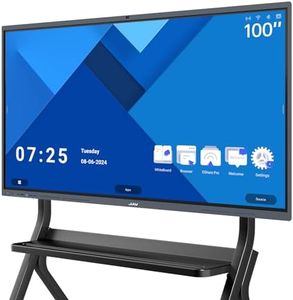 JAV Smart Board 98" Interactive Whiteboard 4K Touchscreen, Digital Presentation Electronic Smart Whiteboard Built-in Camera for Classroom Android 13 (Wall Mount Included)