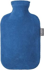 Fashy Hot Water Bottle with Fleece Cover, Blue