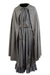 Ya-cos Men's The Fellowship of The Ring Gandalf Cosplay Costume Robe Cloak Grey/Brown (Large, Style-2)