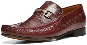 Donald Pliner Men's Dannie Crocco Loafer, Oxblood Red, 13